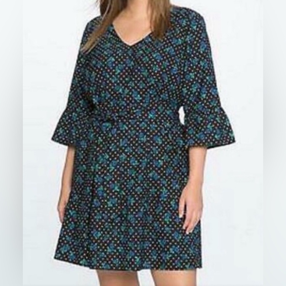 Draper James x Eloquii Floral Polka Dot Dress Sz 20